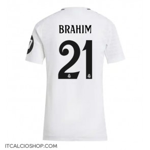 Real Madrid Brahim Diaz #21 Prima Maglia Femmina 2024-25 Manica Corta